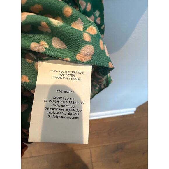 ModCloth Kimono Kuteness Satin Mini Wrap Dress Emerald Green Women's XS NWT - Picture 6 of 8